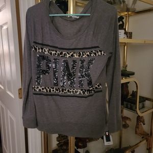 Victoria secret pink bling top long sleeve top